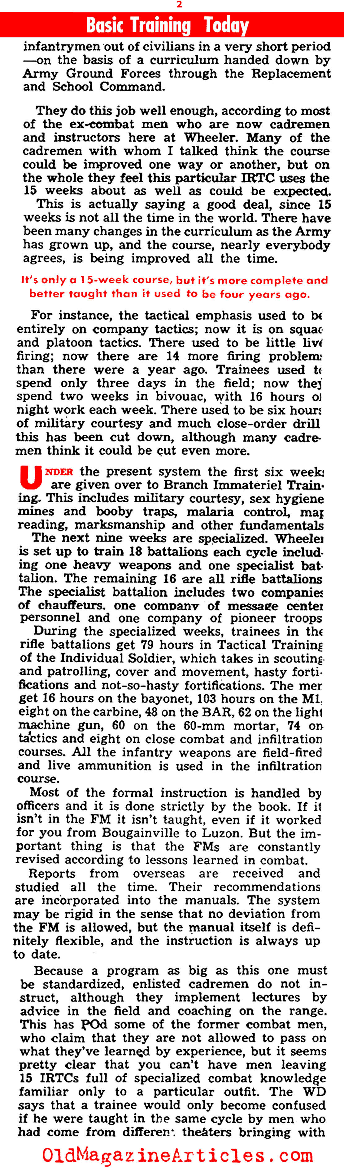 Late War Combat Training: Camp Wheeler (Yank Magazine, 1945)